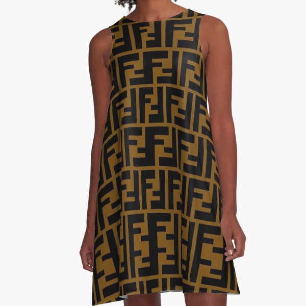 COLLAGE FENDI Vestido acampanado