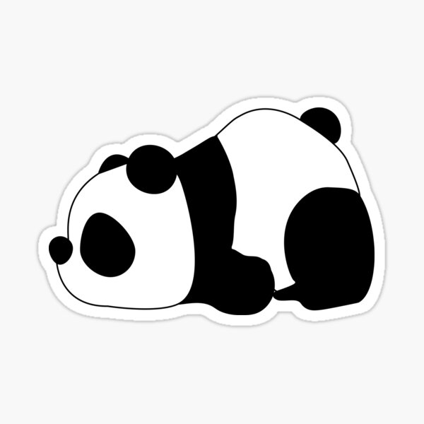 Lazy Panda Stickers Redbubble - sleepy panda roblox