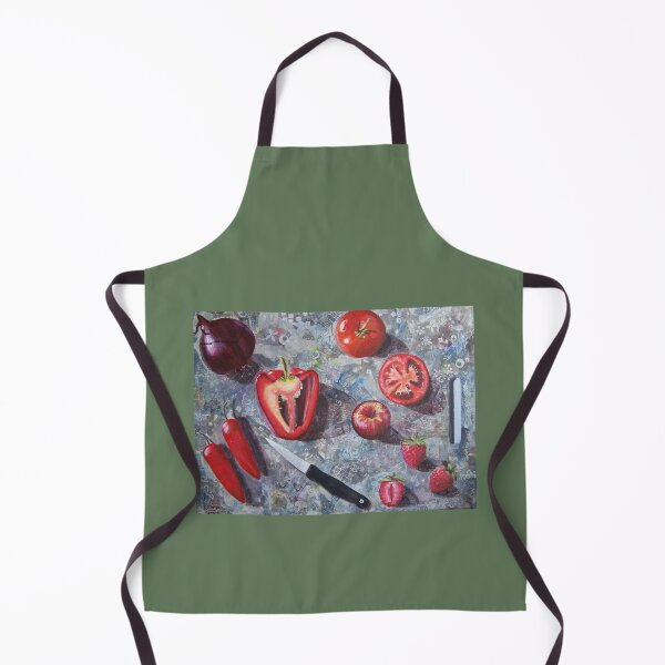Item preview, Chopping board with red fruit and vegetables designed and sold by Kathryn Green.