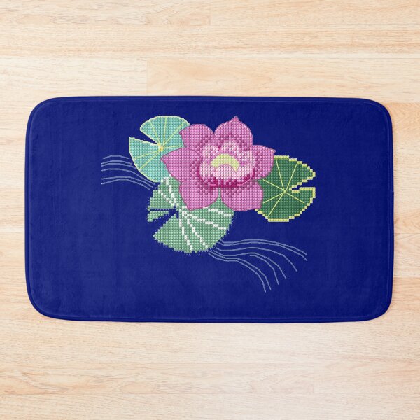 Item preview, Cross Stitch Stitching Vintage Water Lily Flower Floral Christmas Gift designed and sold by TopTeeShop.