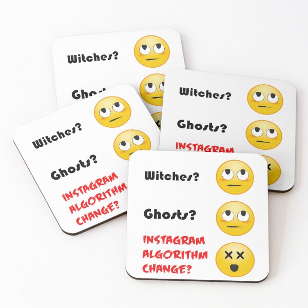 Item preview, Halloween witches, ghosts, Instagram funny text design designed and sold by Deegital18.