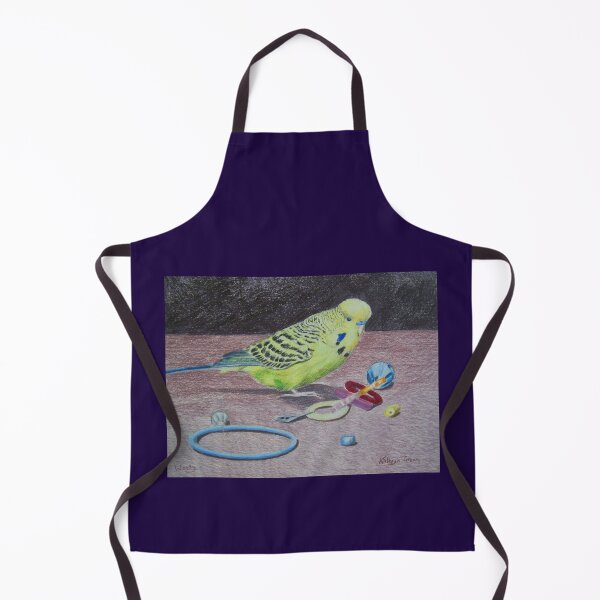 Item preview, Budgie in coloured pencil designed and sold by Kathryn Green.