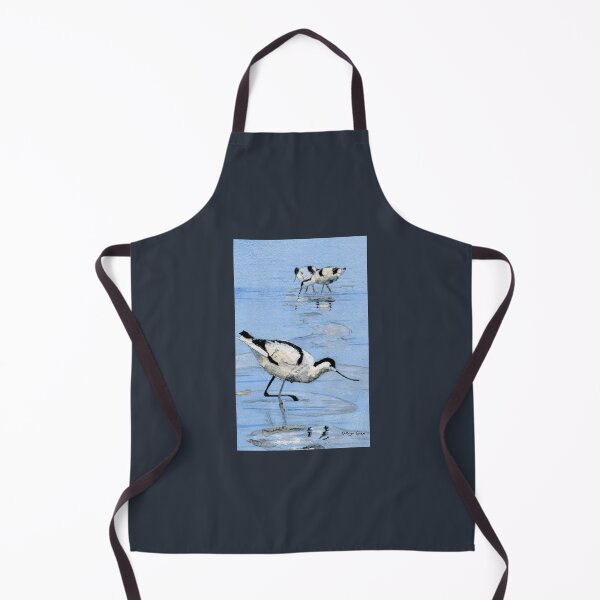 Item preview, Avocets in collage and watercolour designed and sold by Kathryn Green.