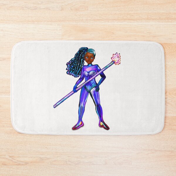 Item preview, Black anime girl from outer space  ! beautiful  black girl with Afro hair, blue eyes, Cherry pink lips and dark brown skin. Hair love ! designed and sold by Artonmytee.