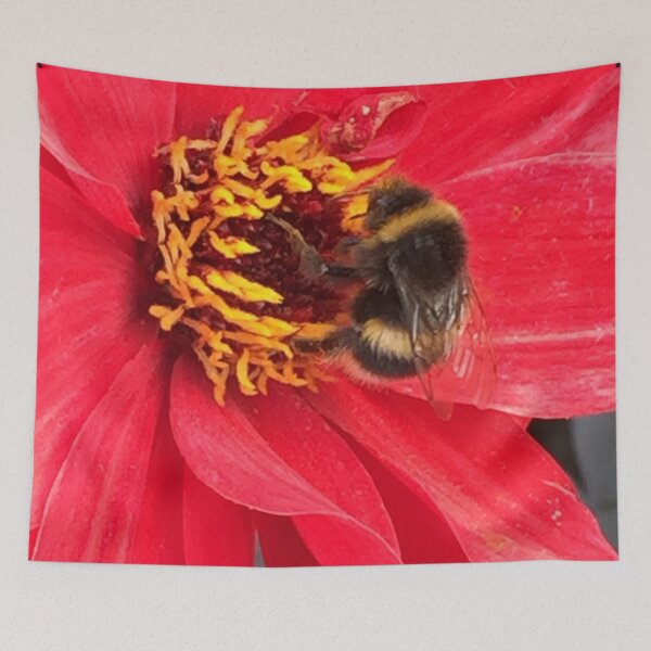 Item preview,  Floral Delight Bumblebee on a Red Flower. “Save our Bees” designed and sold by Angela Haig-Harrison.