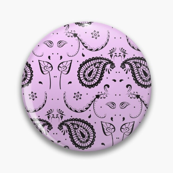 Aperçu de l'œuvre Motif minimaliste répété de fleur de Paisley pourpre et noir pastel créée et vendue par conceptDVS.