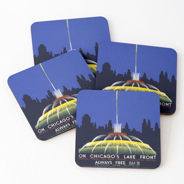 Item preview, BUCKINGHAM FOUNTAIN on Chicago Lake Front America WPA Federal Art Project designed and sold by retroposters.