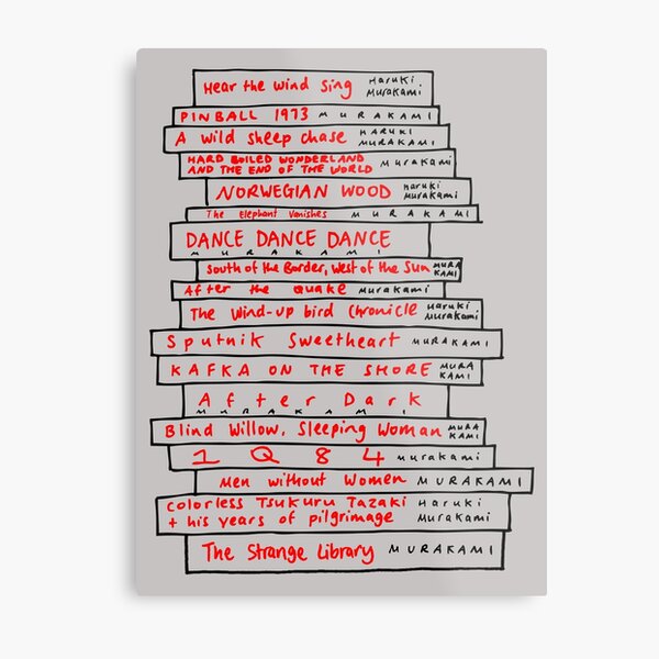 Haruki Murakami Book Fan Metal Print