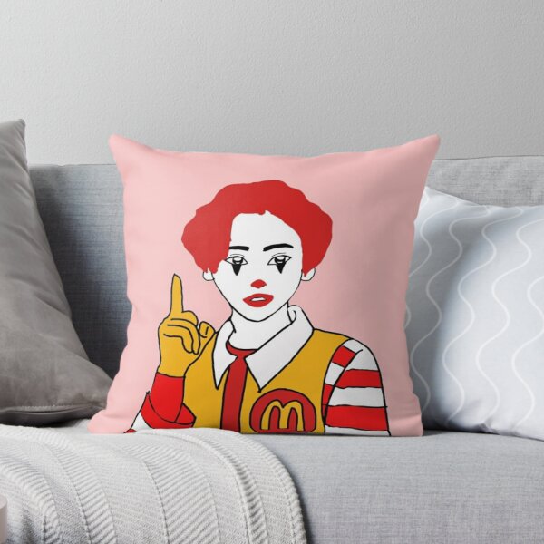 Pink Ronald  Throw Pillow