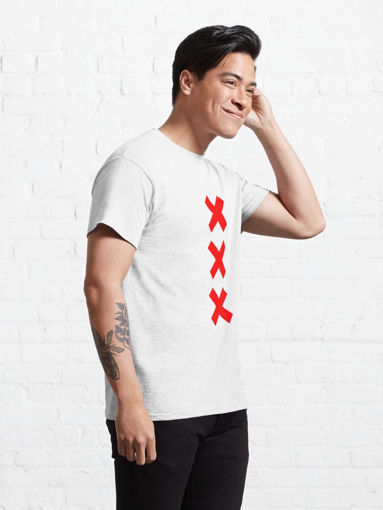 Flagge von Amsterdam 3 Kreuze XXX T-Shirt