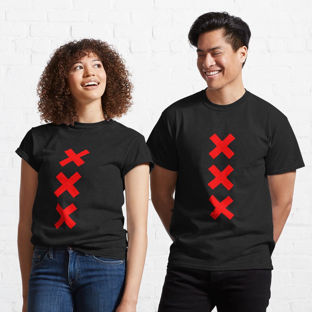 Flagge von Amsterdam 3 Kreuze XXX T-Shirt