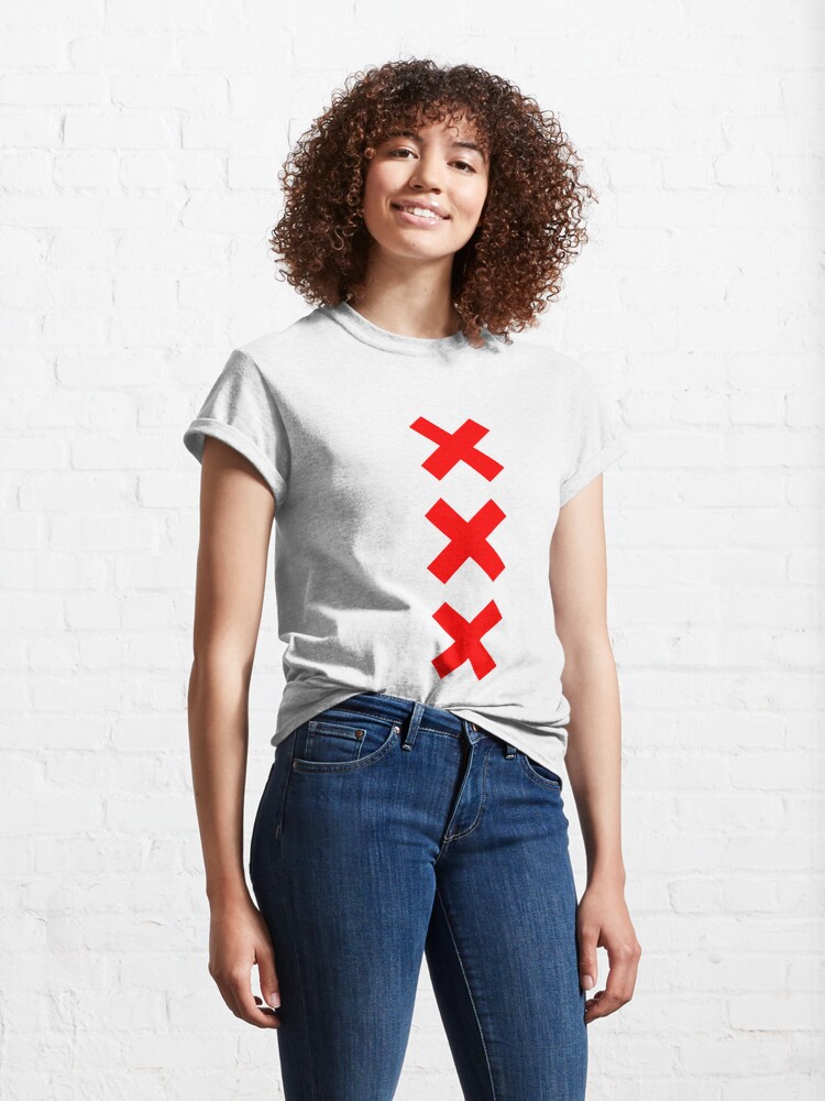 Flagge von Amsterdam 3 Kreuze XXX T-Shirt