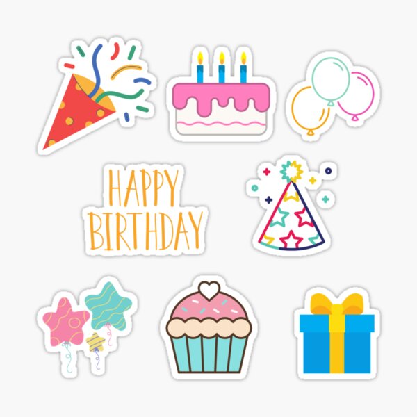 Cute Cupcake PNG Stickers, Kawaii Cupcake PNG Printable Sticker Pack,  Birthday Cake Dessert Clipart Bundle, Instant Digital Sticker Download 