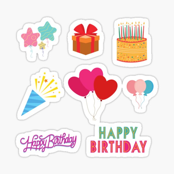 Item preview, Happy Birthday Stickers Collection designed and sold by jrichard99.