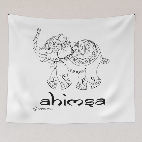 Item preview, Ahimsa Elephant Sanskrit Do No Harm Non-Violence Ahimsa Ware designed and sold by anamcaracat.