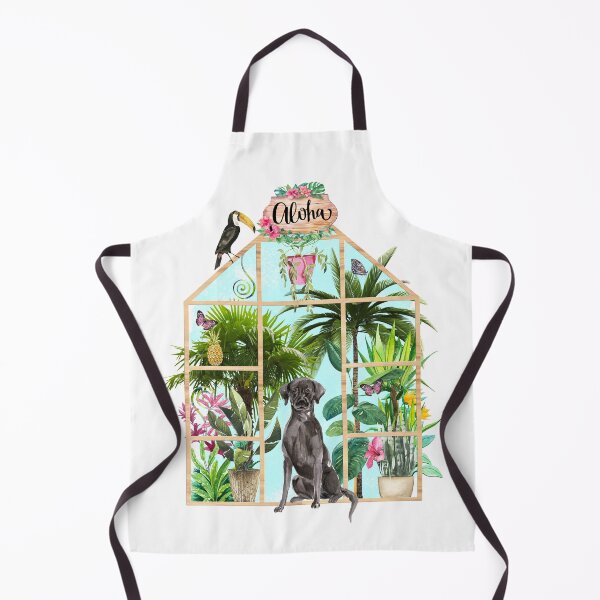 Item preview, Tropical Summerhouse - Black Labrador designed and sold by Amanda-Lakey.