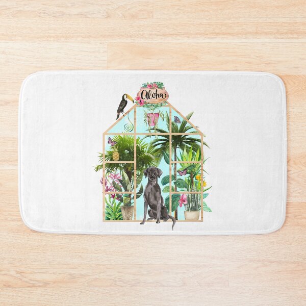 Item preview, Tropical Summerhouse - Black Labrador designed and sold by Amanda-Lakey.