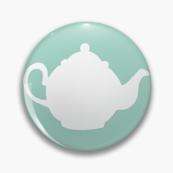 Item preview, Vintage Teapots on Duck Egg Blue designed and sold by HotHibiscus.