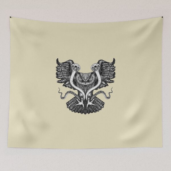 Item preview, Owl with Two Cobras designed and sold by MadeWithMagick.