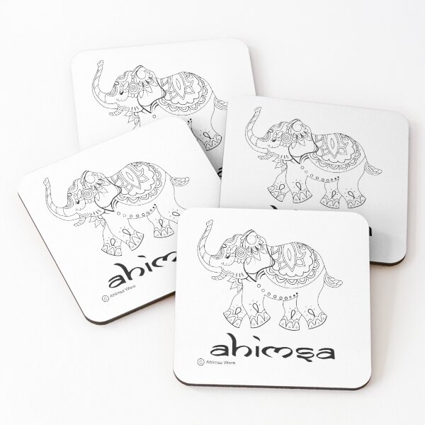 Item preview, Ahimsa Elephant Sanskrit Do No Harm Non-Violence Ahimsa Ware designed and sold by anamcaracat.