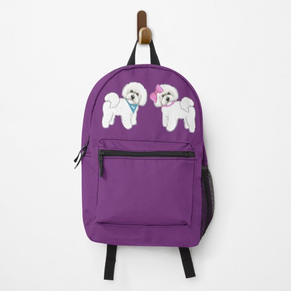 Artikelvorschau, Bichon Paar auf lila entworfen und verkauft von MagentaRose.