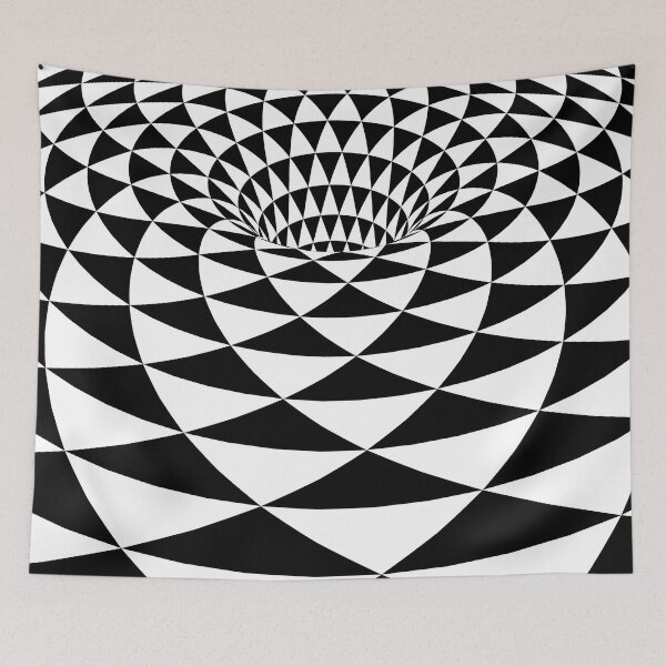 Item preview, Abstract Optical Illusion Triangle Portal (Black/White) designed and sold by hyproinc.