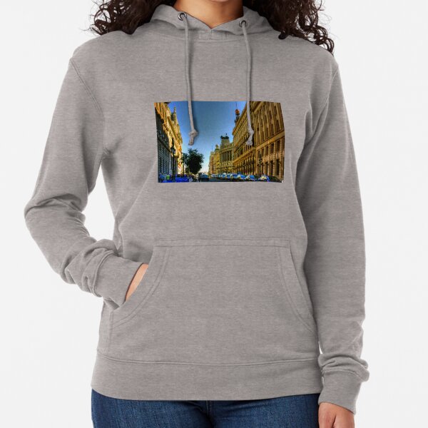 Calle de Alcalá, Madrid Sudadera ligera con capucha