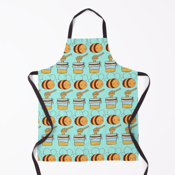 Item preview, Cute Kawaii Bee Protector and Honey Pattern Green Background designed and sold by conceptDVS.