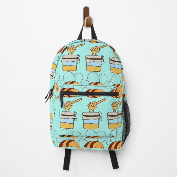Item preview, Cute Kawaii Bee Protector and Honey Pattern Green Background designed and sold by conceptDVS.