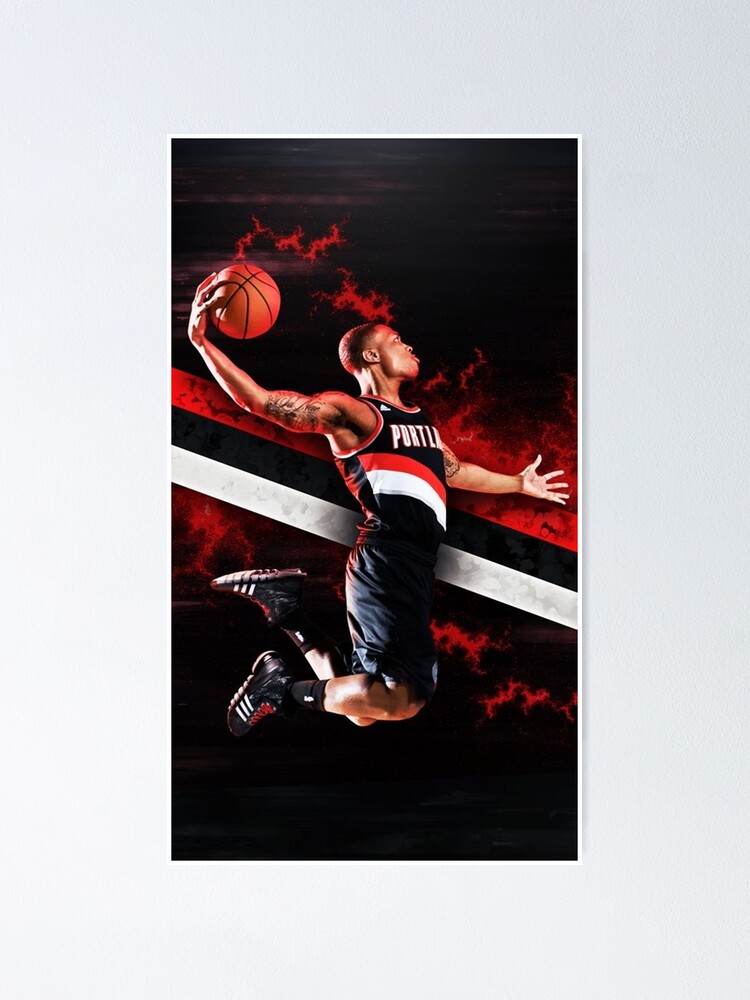 Damian Lillard poster Portland Trail Blazers Basketball Hand Made