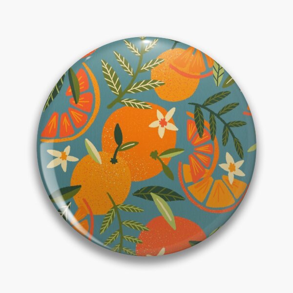 Item preview, Orange Blooms – Blue Palette designed and sold by Cat Coquillette.