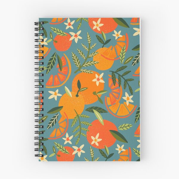 Item preview, Orange Blooms – Blue Palette designed and sold by Cat Coquillette.