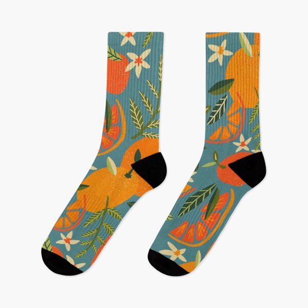Item preview, Orange Blooms – Blue Palette designed and sold by Cat Coquillette.