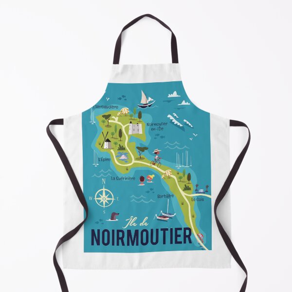 Item preview, Ile de Noirmoutier map poster designed and sold by GAGodel.