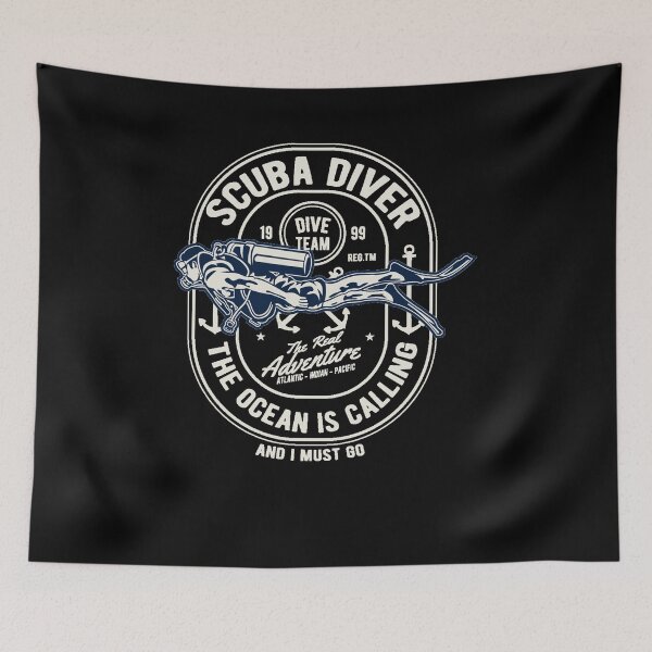 Item preview, Scuba diver the ocean is calling - Awesome scuba diver Gift designed and sold by Teenation9.