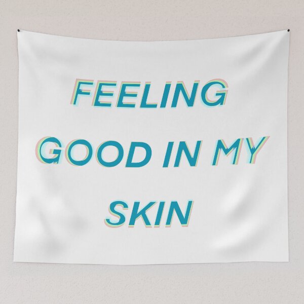 Item preview, Feeling Good in my Skin in turquoise  designed and sold by ToriaScarlett.
