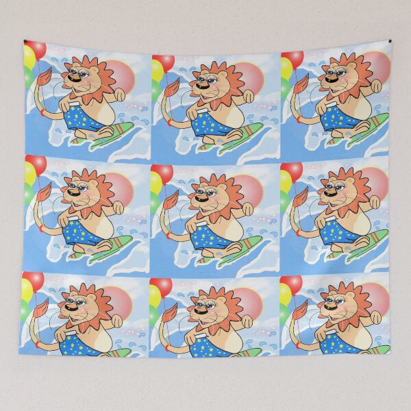 Item preview, Lion - Surfing time  designed and sold by Shirley cute art .