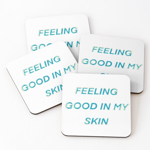 Item preview, Feeling Good in my Skin in turquoise  designed and sold by ToriaScarlett.