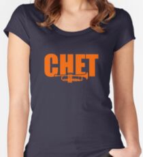 Jazz Chet & trumpet Women's Fitted Scoop T-Shirt