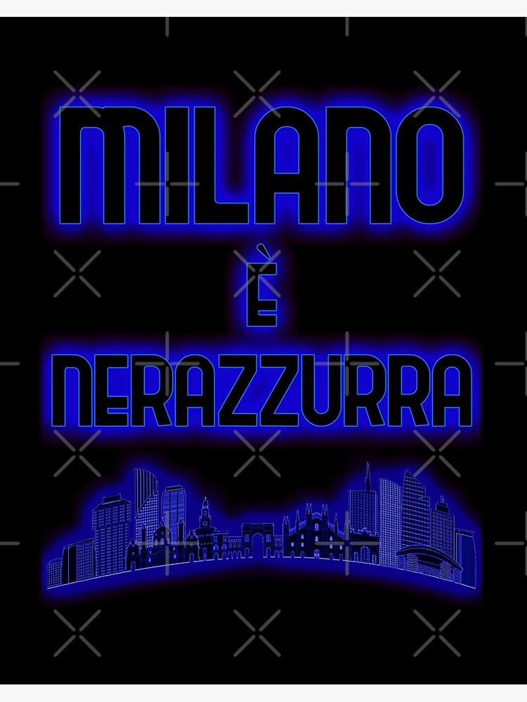 Milano è nerazzurra, città nero azzurra | Art Board Print