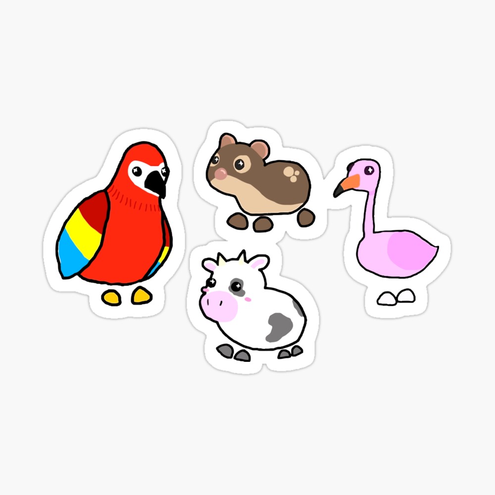 Adopt Me Roblox Pets Adopt Me Roblox Pets Poster By Darienon Redbubble - how to get a free legendary parrot pet in adopt me roblox