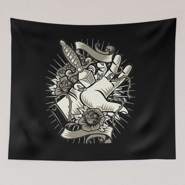 Item preview, Bohemian knife in a hand Artwork - Awesome bohemian graphic lover Gift designed and sold by Teenation9.