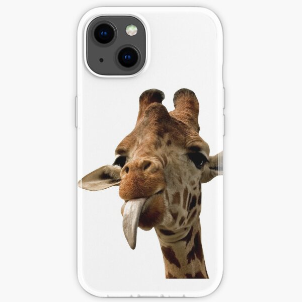 Giraffe with Cute Tongue! iPhone Soft Case
