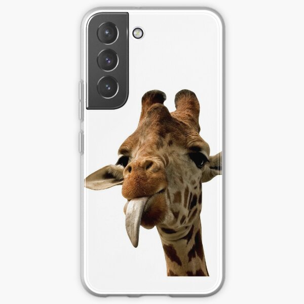 Girafe avec une langue mignonne! Coque souple Samsung Galaxy