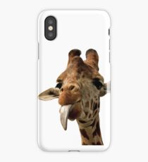 Giraffe with Cute Tongue! iPhone Case/Skin