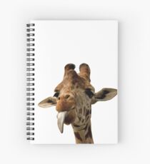 Giraffe with Cute Tongue! Spiral Notebook