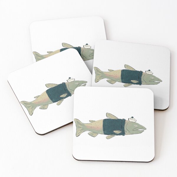 Item preview, grumpy fish designed and sold by frontfacingduck.