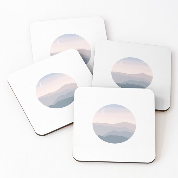 Item preview, pastel mountains and sunset designed and sold by createdbymia.