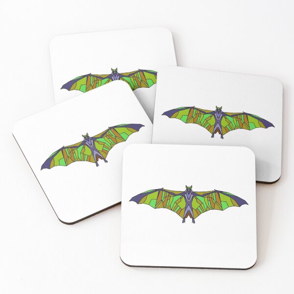 Item preview, Halloween Geometric Bat - Green Purplee - Trick or Treat designed and sold by Geometricshow.