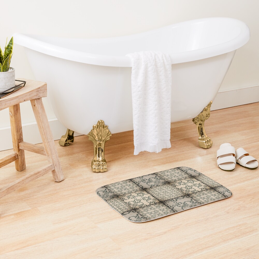 Vintage tiles Bath Mat